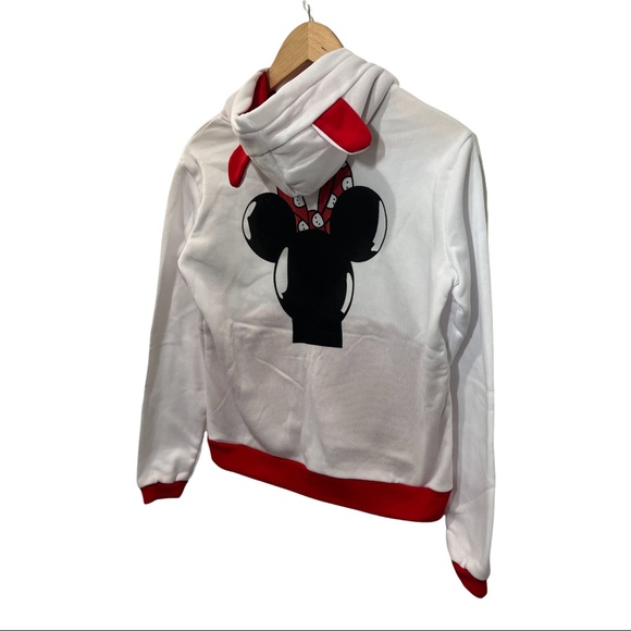 VICABO MINNIE MOUSE GRAPHIC WHITE LONG SLEEVE HOODIE SWEATSHIRT - Picture 7 of 14